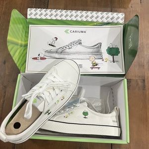 Cariuma Sneaker OCA Low PEANUTS EARTH Off White Canvas Snoopy M6/W7.5 Brazil